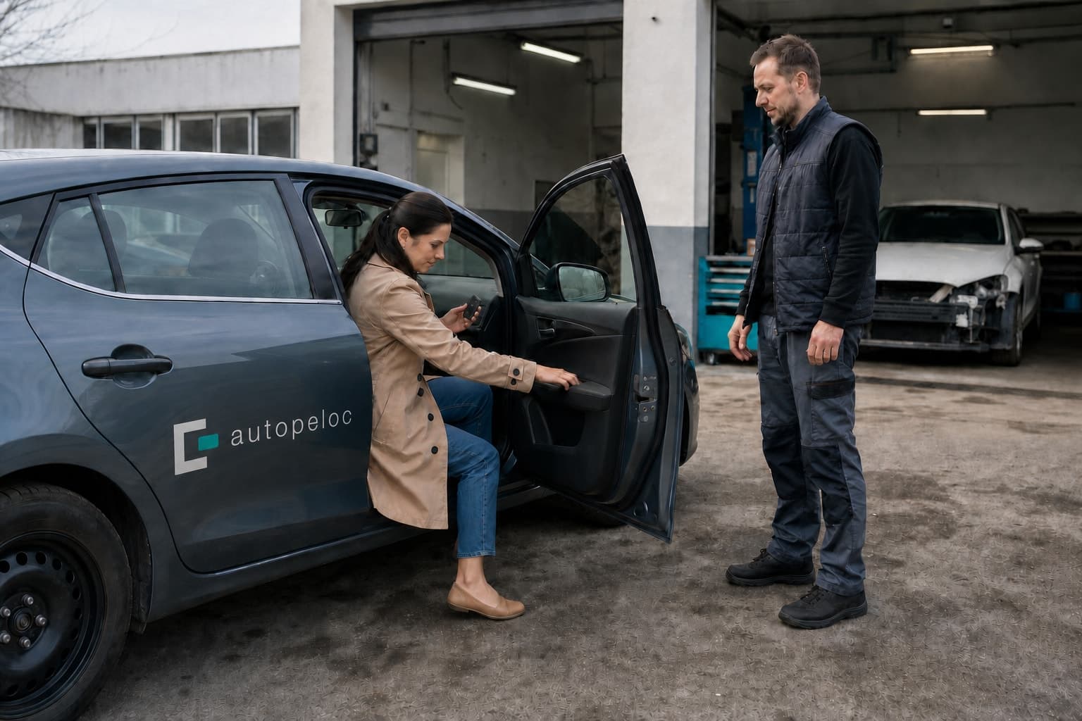 Cheia mașinii de înlocuire predată clientului la service